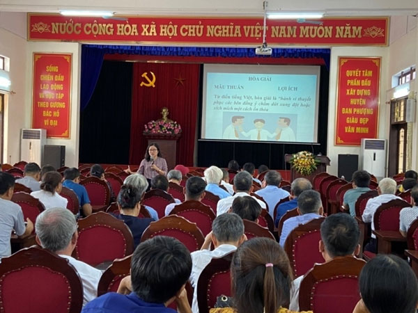 Tập huấn cán bộ hòa giải ở cơ sở tại huyện Đan Phượng
